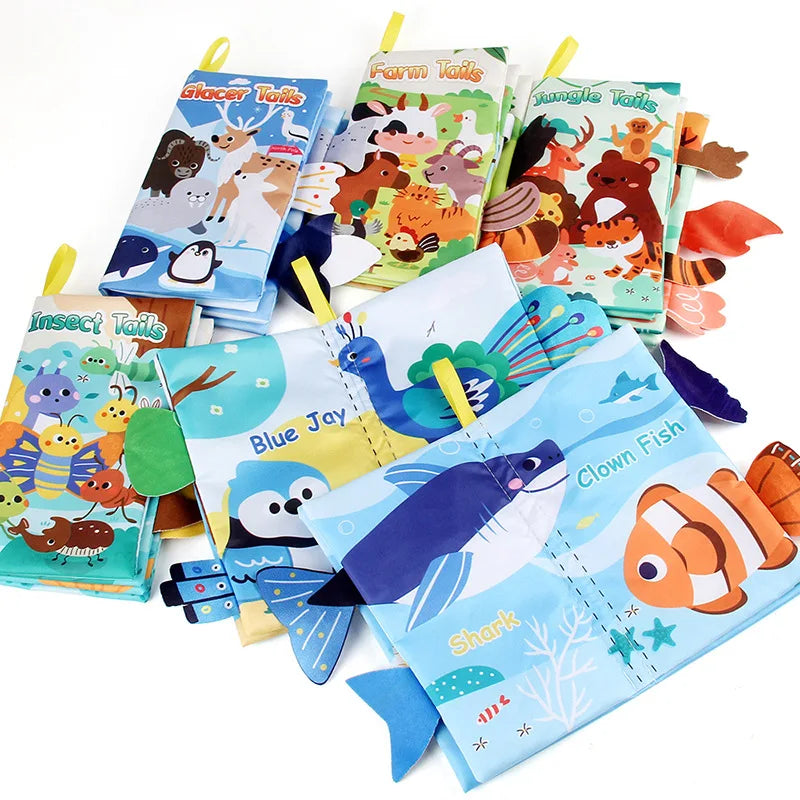 Crinkle Tails Baby Cloth Book