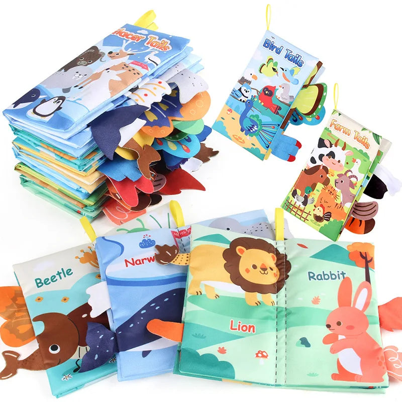 Crinkle Tails Baby Cloth Book