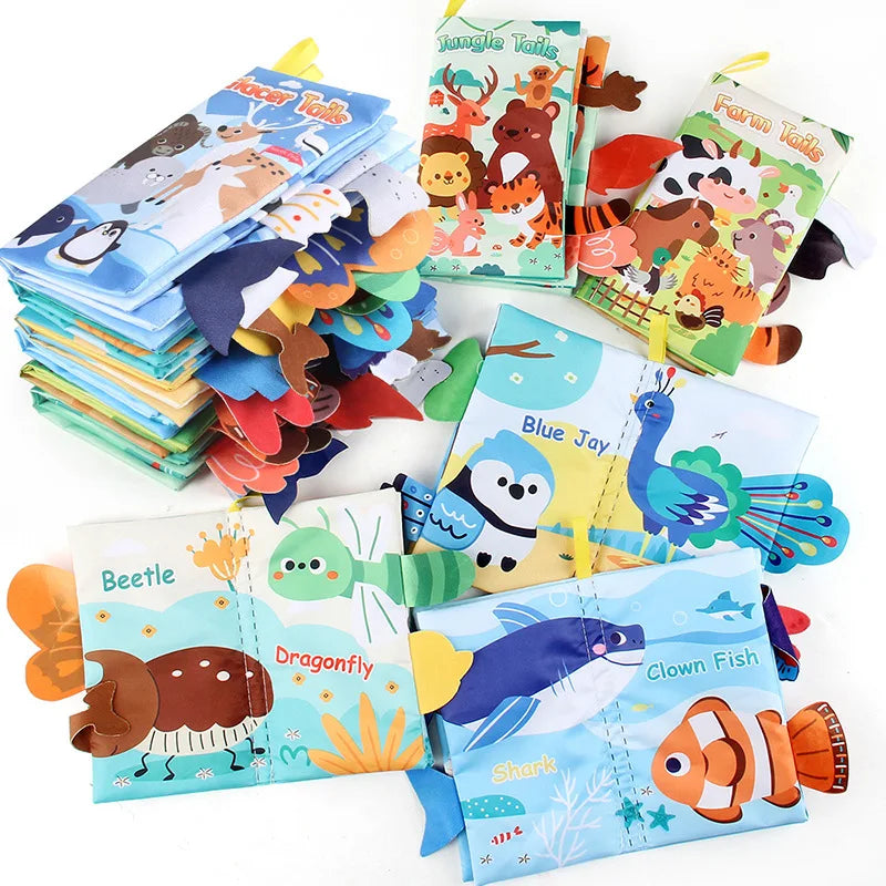 Crinkle Tails Baby Cloth Book