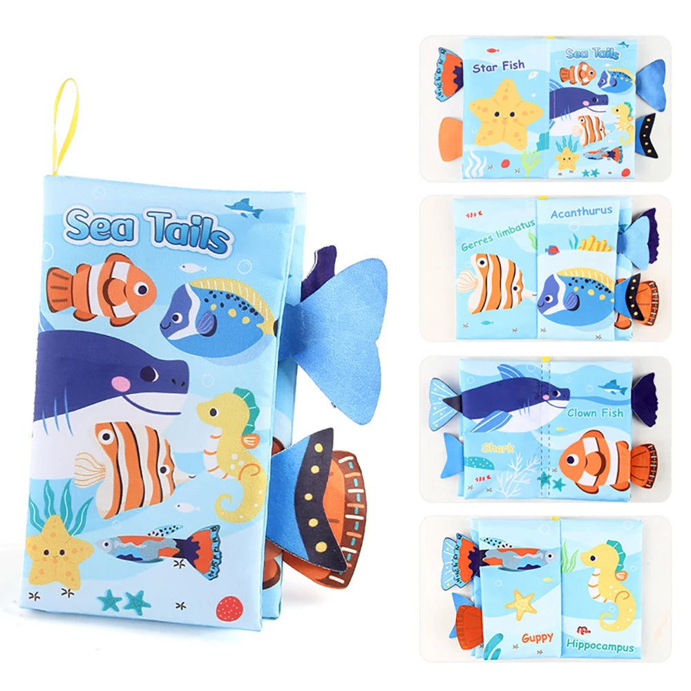 Crinkle Tails Baby Cloth Book