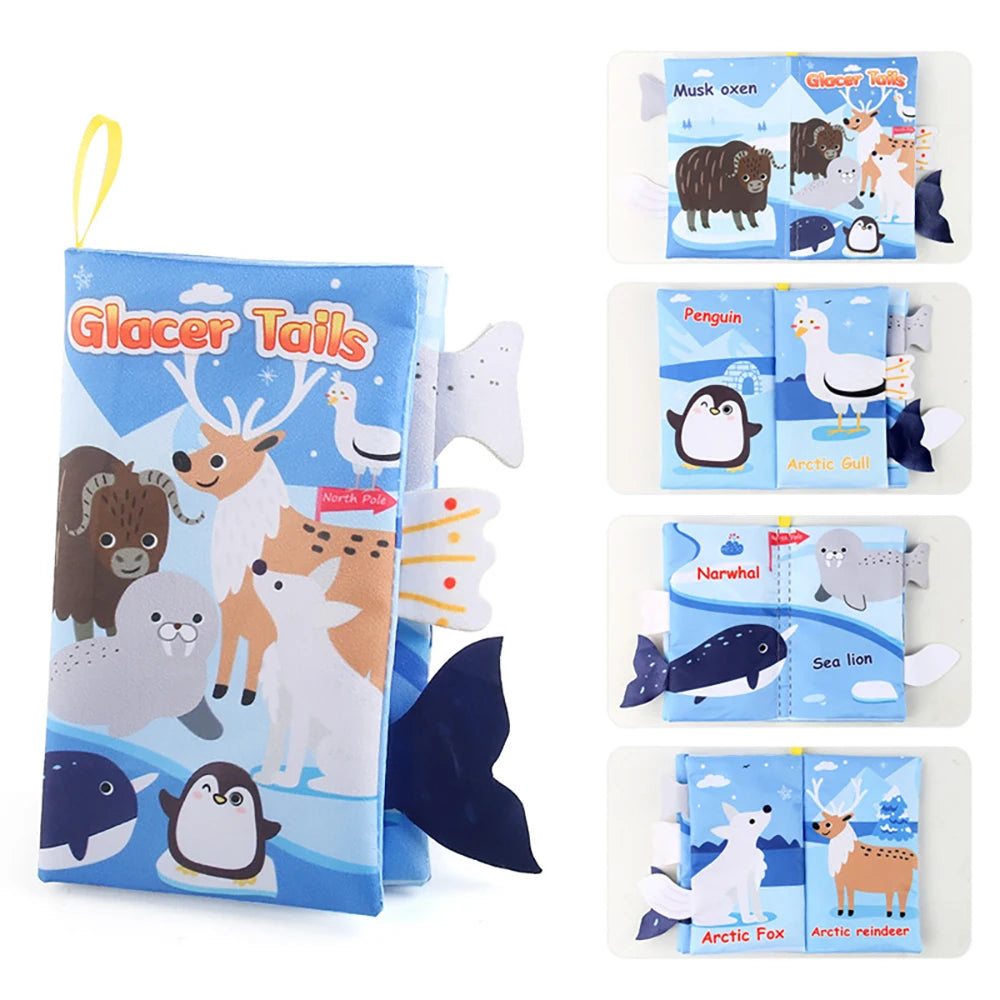 Crinkle Tails Baby Cloth Book