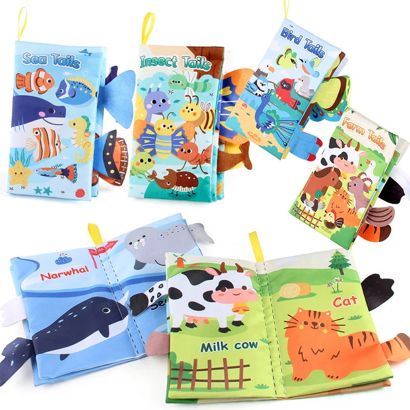 Crinkle Tails Baby Cloth Book